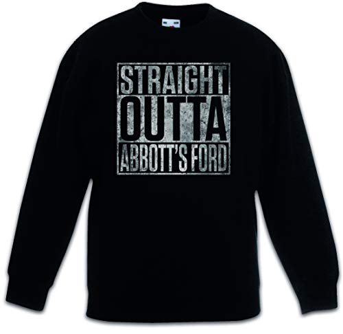 Pullover sweat-shirt noir Urban Backwoods pour adolescents et enfants haut chaud manches longues