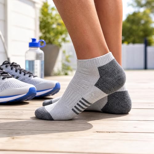 Image of 12-30 Pairs Low Cut Ankle Socks for Men Thin Breathable Casual No Show Athletic Socks Bulk
