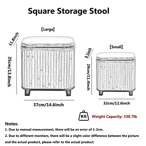 Repose-Pieds Ottoman avec Doublure Lavable pour Nettoyage Facile et Rapide