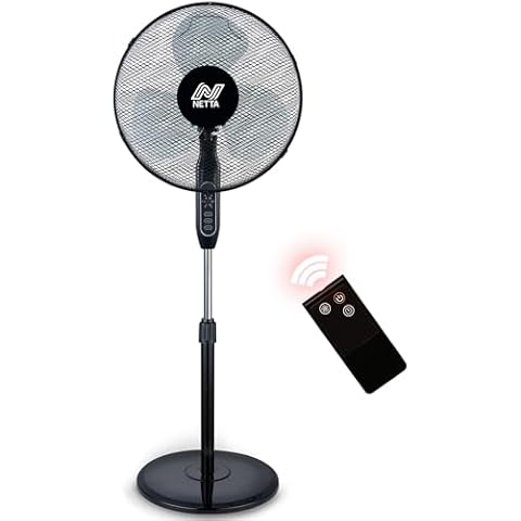 NETTA 16 Inch Pedestal Fan with Remote Cover