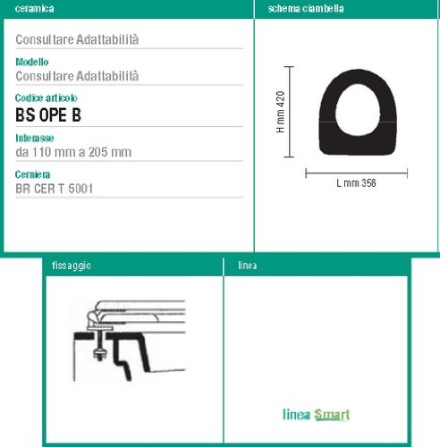 Toilettensitz Kompatibel Mit Ideal Standard IRIL – Weiß, MDF-Kern, Verstellbare Scharniere, Marke ACB Linie SMART