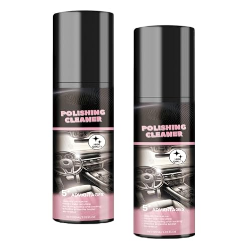 Nicetopu Polishing Cleaner, 2025 New Polishing Cleaner Car Interior Renewal Spray, 100ml Multipurpose Polish Cleaning Spray for Car Interior, for Rubber, Leather (2)