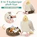 Muiteiur 7 Piece Bird Stuffed Animals, 14 in Parrot Plush Set with Nest, Cute Plush Bird Nest for Kids,Girls,Boys