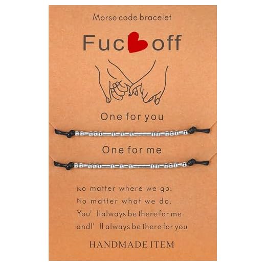 morniface Pinky Pomise Distance Matching Bracelets Fuck Off Morse Code Bracelets Dainty Jewelry Gifts for Women Men Best Friend