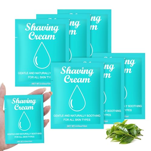 fafortune Womens Shaving Cream Bulk Travel,0.53oz Shave Gel for Women,Care Dry Skin Womens Shave Gel for Travel Guests(Green Tea,Pack of 10)