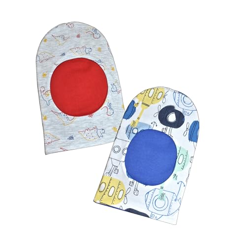 Image of VParents Cotton Baby Boys and Girls Reversible Monkey Cap -muticolour
