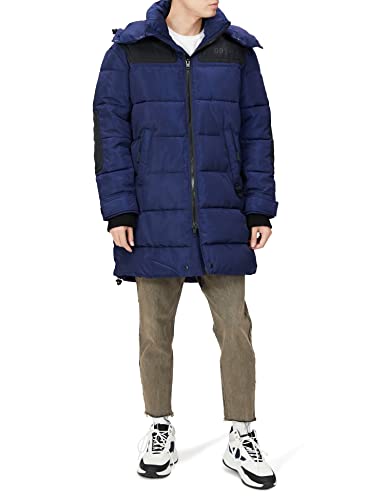 Diesel - Doudoune - W-RUSSELL-LONG Veste d'hiver matelassée pour homme, bleu, XXL