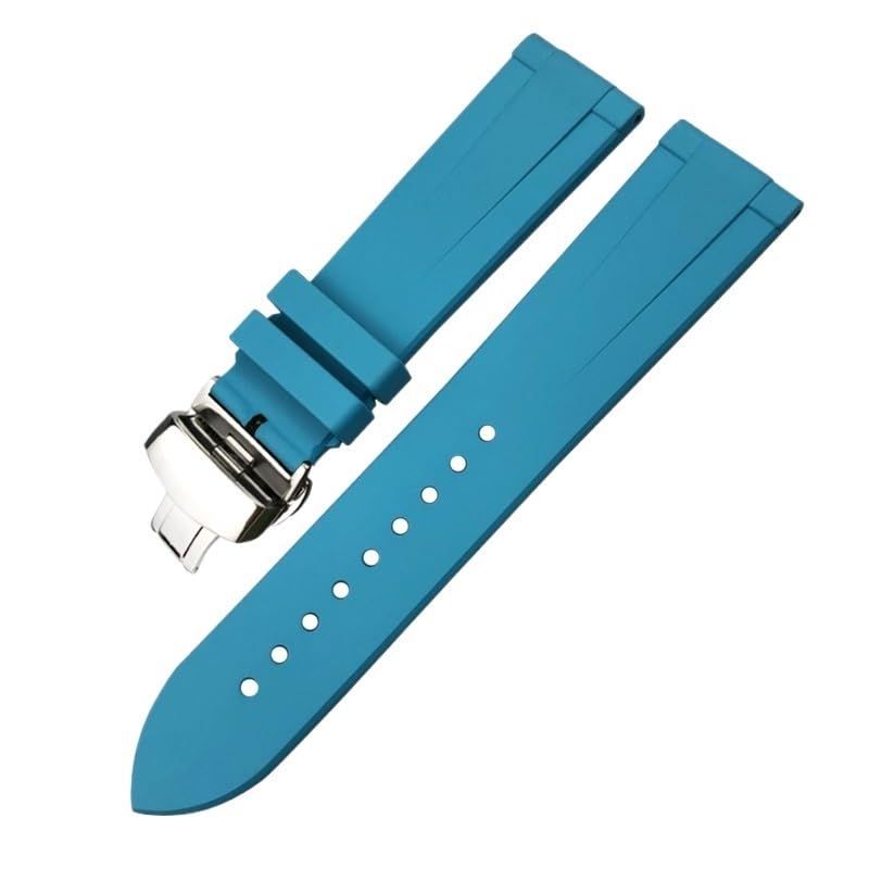 Bracelet de montre KLVN caoutchouc silicone souple pour IWC Big Pilot IW3777 19mm 20mm 21mm 22mm