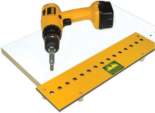 Woodhaven 783 Phenolic Shelf Pin Drilling Jig Drill Guide for Straight Holes Cabinet Hardware Shelf Pin Drilling Template Woodworking Tools Made in the USA
