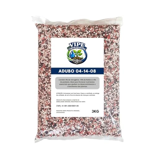 Adubo Npk 04-14-08 Fertilizante Mineral P Hortas Jardins 3kg