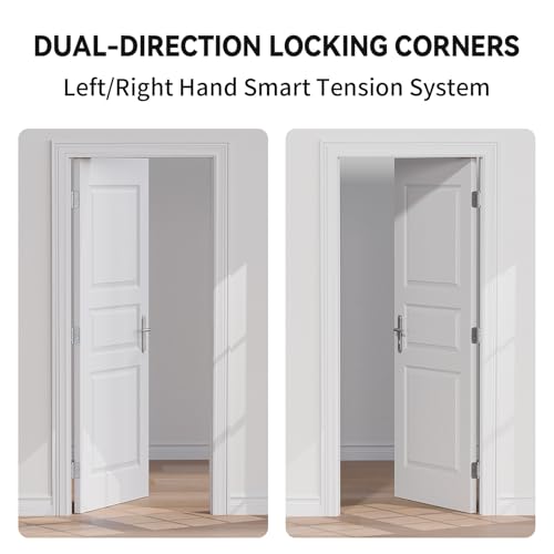 JOYNY 3 Pack Self Closing Door Hinges, 4 Inch Spring Loaded Door Hinges for Garage, Front, Back Door, Left/Right Hand, Adjustable Tension, 5/8'' Radius Corners, UL Listed, Brushed Nickel by JOYNY - Image 5
