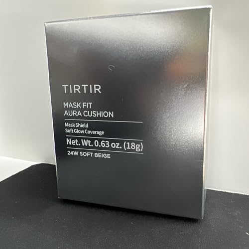 Image of TIRTIR Mask Fit Aura Cushion Foundation, Full coverage, Skin fit, Satin Glow Finish, Korean Cushion Foundation #24W SOFT BEIGE| 18g