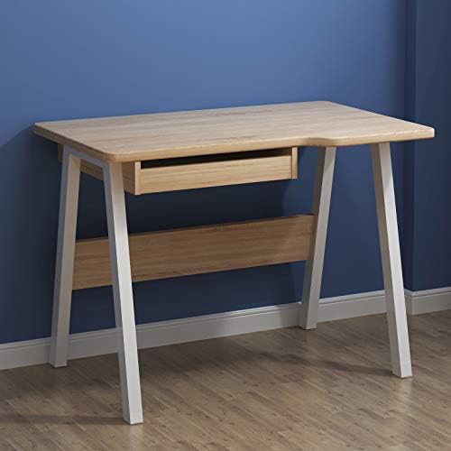 Cherry Tree Furniture Oak Colour Computer Desk Home Office Workstation Desk with Keyboard Tray