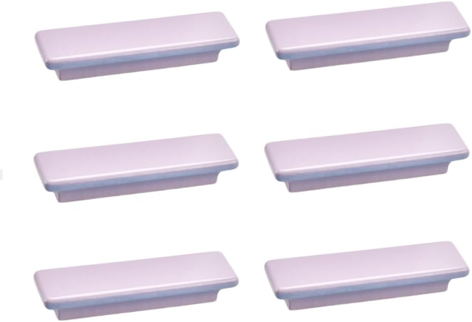 Cabinet Furniture Knobs 6Pcs Wardrobe Drawer Shoe Cabinet Bookcase Savings Cabinet Children's Room Colored Wooden Handle 64Mm Pink