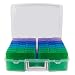 Novelinks Transparent 4" x 6" Photo Storage Boxes - 16 Inner Photo Organizer Cases Photo Keeper Picture Storage Containers Box for Photos (Cool-Colored)