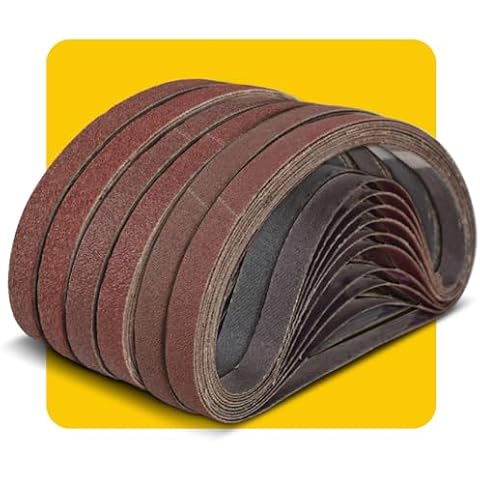1/2x18 1/2 x 18 Inch Sanding Belt Pack 1/2-Inch x 18-Inch,60 Pcs(10 Each of 40 60 80 120 150 240 Grits) Aluminum Oxide for Sander Cover