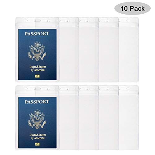 10Pcs Passport Holder 4X6 Inch Extra Large Id Badge Holders Pvc Card Holder Fill For Passports,Cash, Credit Card, Plane Ticket, Receipts.by Cypescrafts #TOP5