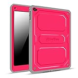Fintie Apple iPad Air 2 Case( Ipad 6)- CaseBot Tuatara Series Rugged Unibody Dual Layer Hybrid Full Protective Cover with Built-in Screen Protector and Impact Resistant Bumper for iPad Air 2 (2014 Model), Magenta