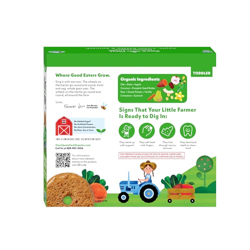 Once Upon a Farm Tractor Wheel Bar, Apple, Sweet Potato & Spinach
