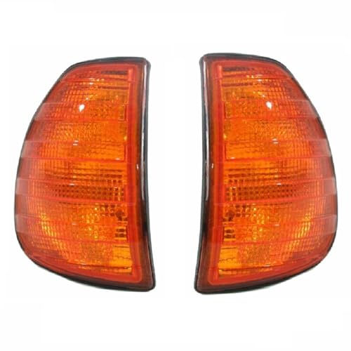 Front Turn Signal Corner Light Lamp Replacement for Mercedes-Benz W123 1976 1977 1978 1979 1980 1981 1982 1983 1984 yellow lampshade Without bulb L+R