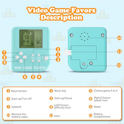 DJMUMU 18PCS Video Game Keychain 6 Colors Gamer Kids Party Favors Bulk Party Supplies for Kids Classroom Prizes - Image 6