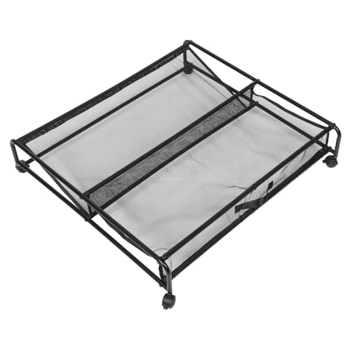 HEALSOPTHY Organizador de Zapatos y Ropa con Ruedas para Debajo Cama Estructura de Hierro Resistente Diseño con Malla para Pequeños y Almacenamiento Versátil