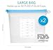 WiseLime 6 Pack of Ecological Silicone Freezer Bags, 4 x Small and 2 x Large Reusable Food Storage Bags for Meal Prep, Baby Food and Sous Vide