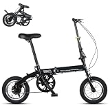 Wasd3Pods 12-Zoll-Klapprad Für Erwachsene, Faltbares Citybike, Höhenverstellbar, Faltbares Campingrad, In 10 Sekunden Zusammenklappbar, 120 Kg Tragkraft Black-14