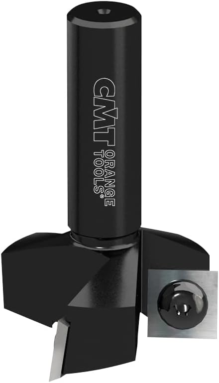 CMT 663.015.11 Surfacing Cutter w/Knives HW Z3 S=1/2x1”+1/2 D=1”+1/2x15/32x3”+3/8 DX, Black