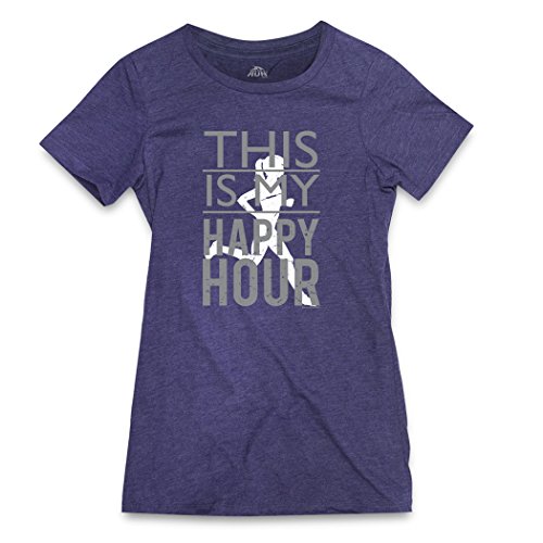 Gone For a Run Runners Tee Womens T-Shirt Womens Everyday Runners Tee This is My Happy Hour Adult Medium Storm Indigo | Storm Indigo | Adult Medium