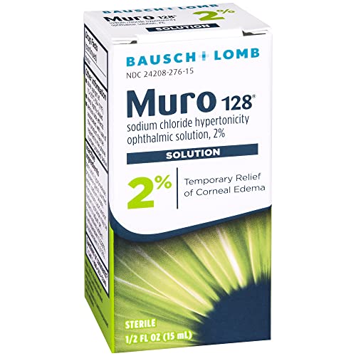 muro 128 eye drops temporary relief of corneal edema eye care sodium chloride hypertonicity ophthalmic solution 2 05 fl oz