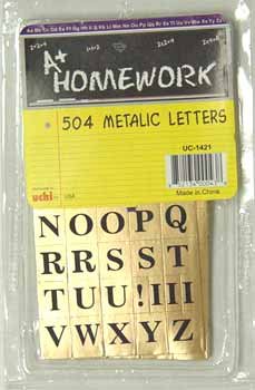 Metallic Alphabet Leters - 504 count
