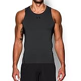Under Armour Men's HeatGear Armour Compression Tank, Carbon Heather/Black, Medium