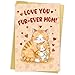 BINVASDS Cat Mom Mothers Day Card, Cute Mothers Day Card for Cat Lovers, Cat Mom Birthday Card from Cats- Love You Fur-Ever Mom