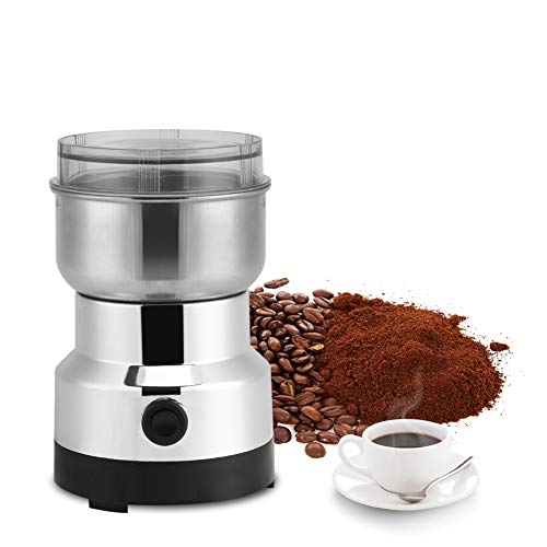 Molinillo de café eléctrico de 220 V, de acero inoxidable, para granos de café, especias, hierbas, nueces, cereales, 164…
