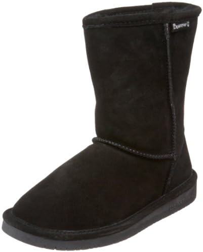 BEARPAW Women's Emma Short II 8" Boot, Black, 7 M US