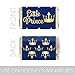 Blue and Gold Little Prince Baby Shower Mini Chocolate Candy Bar Wrapper Labels, Party Favor Stickers - 45 Count