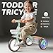 Umatoll Toddler Tricycle for 18 Month to 4 Year Old Boys Girls,Toddler Bike Toys with Adjustable Seat&Light-Up Wheels,Birthday Gift for Age 2-3 (Green)