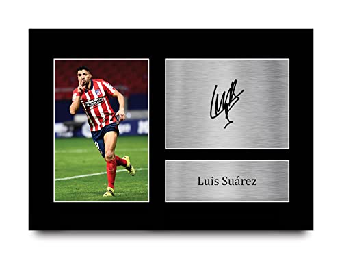 HWC Trading A4 Luis Suarez Atletico Madrid Geschenken Afgedrukt Gesigneerde Handtekening Foto Voor Voetbalfans En Voetbalsupporters