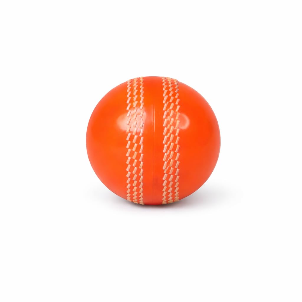 PVC I-20 Cricket Ball, Orange, 72mm Diameter, 150g, Waterproof for Practice & Training, All Weather-picture-22