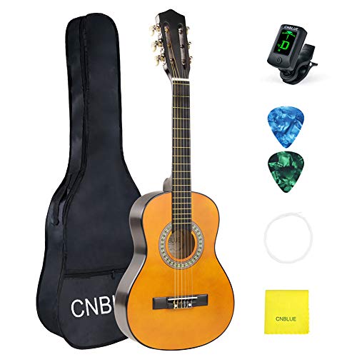 Kid Beginner Guitar Classical Guitar Acoustic Guitar 1/2 Size 30 Inch Starter Kits for Beginners Kid Student Boys Girls with Bag Clip Tuner Extra Strings Picks Wipe