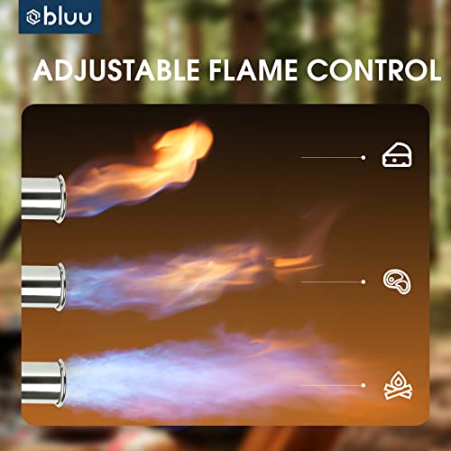 BLUU POWERFUL Grill & Cooking Propane Torch - Sous Vide -Outdoor Charcoal Starter - Professional Grilling Torch Lighter Kitchen Tool - Culinary Torch Gun for People Who Want The Best Torch for The Job