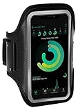 ONEFLOW Sportarmband Handy kompatibel mit Samsung Galaxy S20 FE/FE 5G Armtasche Fitness Armband Sport Laufarmband Outdoor Handyhülle Joggen Arm Halterung Smartphone Handytasche, Schwarz