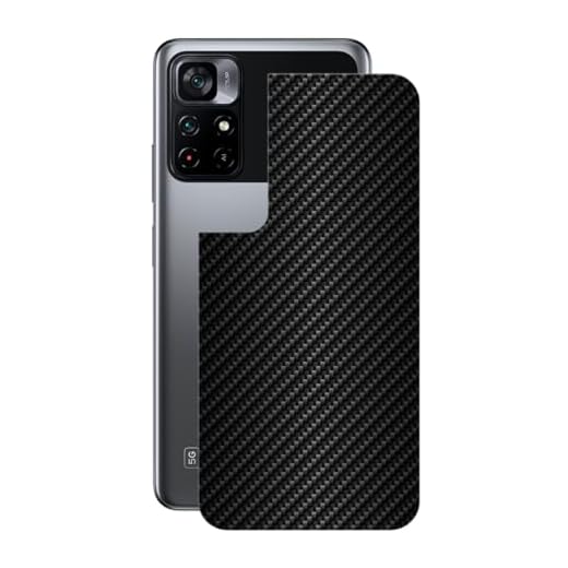 Película para Xiaomi Poco M4 Pro 5G - Traseira de Fibra de Carbono Preta - Gshield