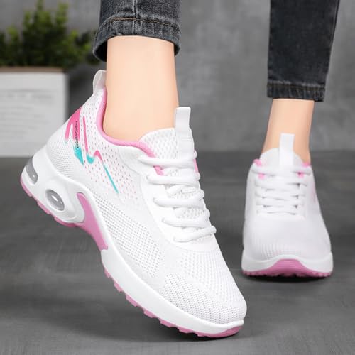 Image of Padgene Womens Sneakers Air Cushion Running Shoes Lightweight Tennis Walking Shoes Mesh Breathable Gym Work Fashion Sneakers Athletic Comfortable Casual