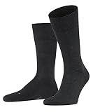 FALKE Chaussettes Homme Coton Durable Avec Bords Souples Non-Comprimants Sur Le Mollet Sans Motif Pour Été Ou Hiver Gris Noir Plus De Couleurs 1 Paire Sensitive London