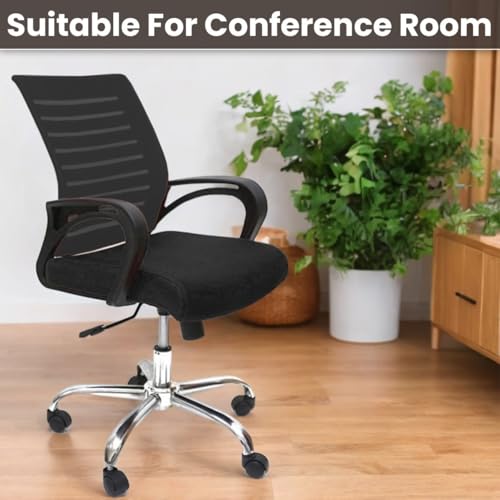 Image of Ngfc Office Chair for Home with Back Support Arm Rest 360 Degree Rotating Office Chair with Tilt Lock Mechanism High Comfort Seating Ergonomic Chair for Home & Office (2, Black)