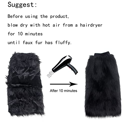 Faux Fur Leg Warmer,Warm Soft Cozy Fuzzy Leg Warmer Boot Cuff Cover For Women Party Costumes #TOP6