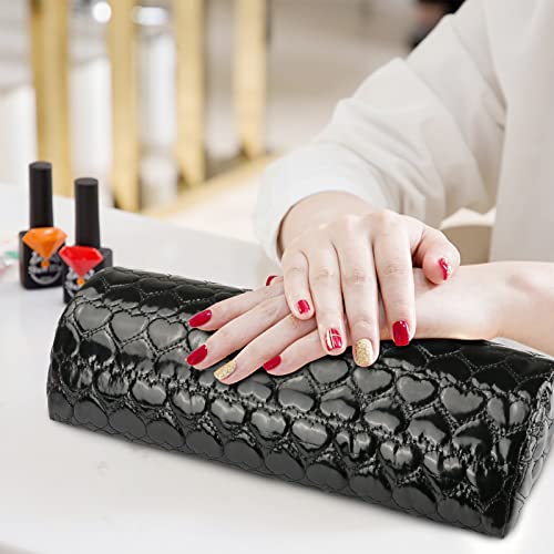 Yokilly Arm Rest For Nails, Washable Pu Leather Nail Pillow Arm Rest, Detachable Manicure Hand Rest Cushion Nail Art Accessories For Nails Tech, Nail Salon, Black #TOP6