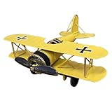 ZBIianxer Retro Metallflugzeugmodell, Eisenflugzeug Doppeldecker Anhänger, Ornament, Desktop Dekoration für Büro und Heimdekorationen, Retro Flugzeug Dekorationen
